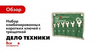Обзор: Набор комбинированных коротких ключей с трещоткой 6 шт ДТ/20 Дело Техники 515661