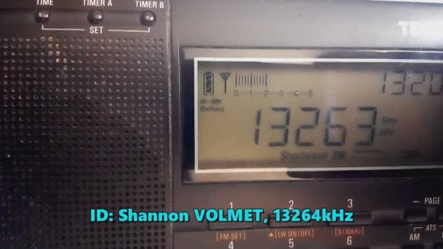 06.06.2021 10:16UTC, [sw, air], Shannon VOLMET, Ирландия, 13264кГц