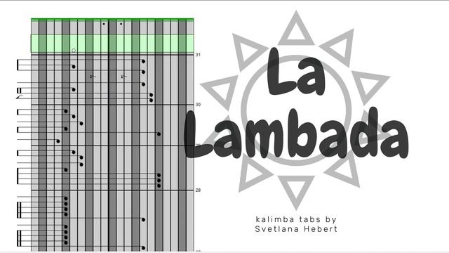 La Lambada - 21 keys kalimba tabs easy