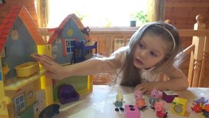 Свинка Пеппа большое яйцо с сюрпризом (Серия 1) - открываем игрушки. Surprise egg Peppa pig toys