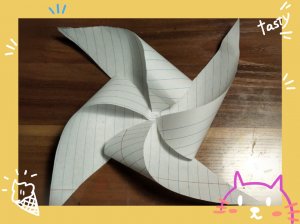 Как сделать вертушку из бумаги.