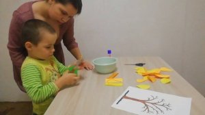 Аппликация «Золотая осень», 5 лет