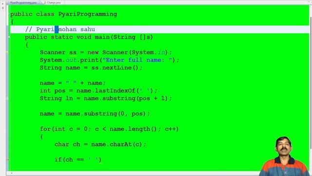 Name Initial With Surname Java String Program | ICSE String Program смотреть онлайн