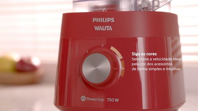 Multiprocessador PowerChop Plus Philips Walita Vermelho 750W смотреть онлайн