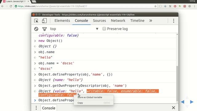 Javascript Object property and prototype