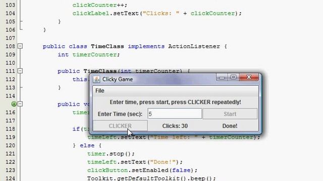 Java GUI Tutorial 34 - Click counter & timer (Part 4 of 4) смотреть онлайн