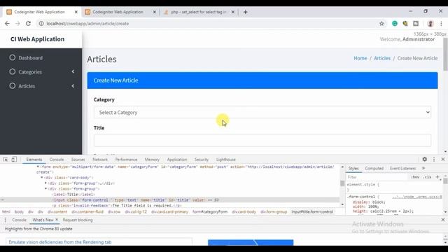 Codeigniter Web Application in Hindi - part 4