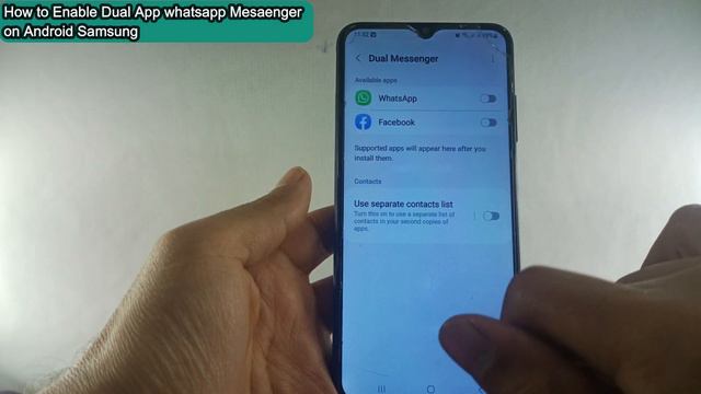 How to Enable Dual App WhatsApp Messenger on android Samsung | 2023 смотреть онлайн