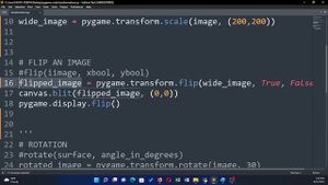 Coding games in python with Pygame #9 Image transformations