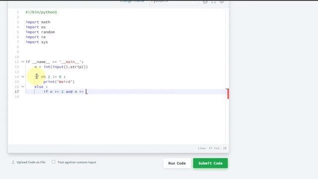 Hackerrank Python | Challenge #2 | Python If-Else