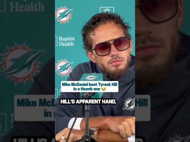 the thumb war champion   (via @AdamHBeasley/X) #mikemcdaniel #miamidolphins #nfl