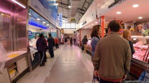 Largest Food Market in Turin, Torino, Italia. Tettoia dell' Orologio of Porta Palazzo