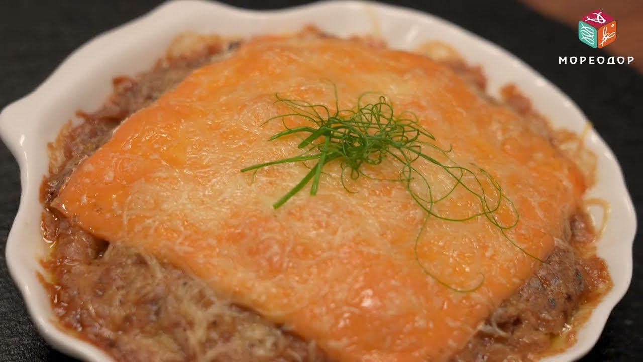 Кокот из чавычи. Рецепт жульена. Красная рыба запеченная в духовке. Лосось с сыром и грибами