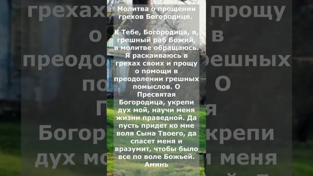 МОЛИТВА НА БЛАГОВЕЩЕНИЕ 7 апреля Молитва о прощении грехов Богородице. Обязательно к прочтению