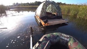 24-Часа с Тони на плоту! [1-Часть] Отреставрировал старый плот. Рыбалка на спиннинг