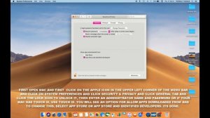HOW TO ALLOW APPS DOWNLOADED FROM APP STORE OR IDENTIFIED DEVELOPERS IN MAC OS MOJAVE