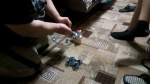 Неисправный (не заряжается) новый аккумулятор для дрона 4DRC V8 в посылке с АлиЭкспресс.