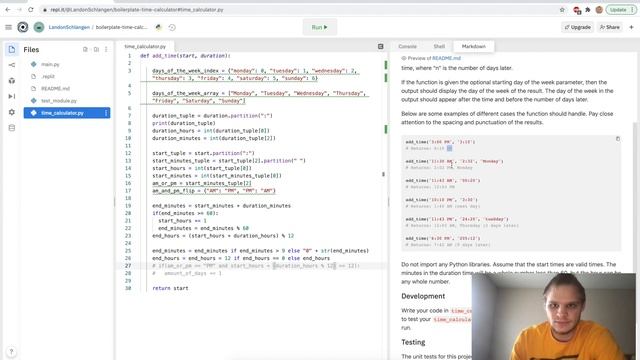 Time Calculator - Python | FreeCodeCamp