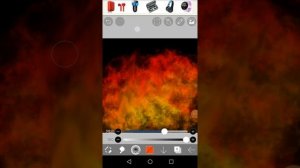 Как нарисовать огонь в ibis paint X одной кистью