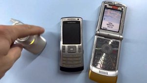 Samsung A800 Old Flip VS Samsung U800 VS Motorola Razor V3i GOLD / Incoming Call & Outgoing Call