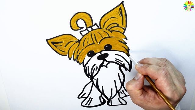 How to draw a YORK PUPPY смотреть онлайн