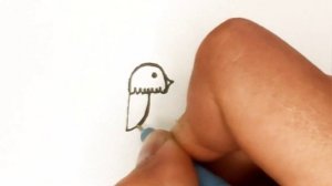 Как легко нарисовать птичку. Очень простые рисунки для срисовки. Идеи для скетчбука.