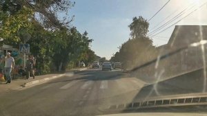 Улица Черноморская в Витязево. Обзор моря и пляжа в Витязево 19 августа 2023.