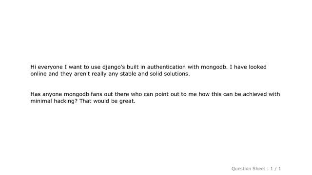 Django : Django Authentication Mongodb