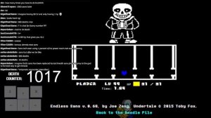 Endless Sans Fight "World Record TRAINING 09" || Undertale Fangame