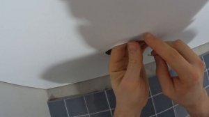 Внутренняя вклейка термокольца на ПВХ натяжной потолок. Ростов-на-Дону.