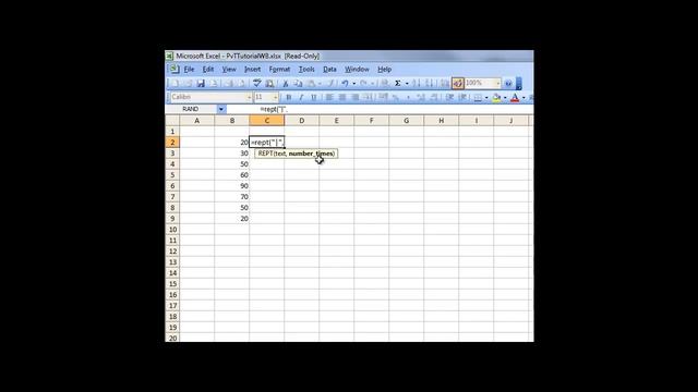 Excel 2003 Rept function смотреть онлайн