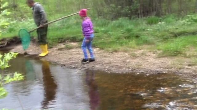 Заселяем наш пруд рыбкой!!! смотреть онлайн