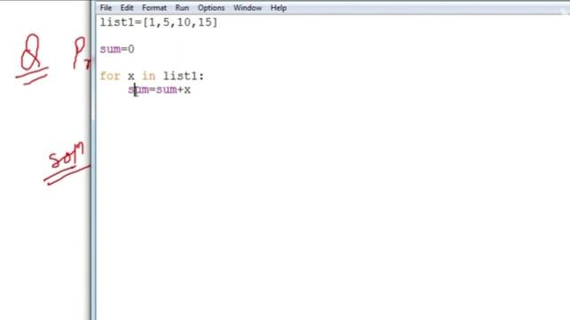 Python: Program to sum all the members of the list, code with example. Important Program of python