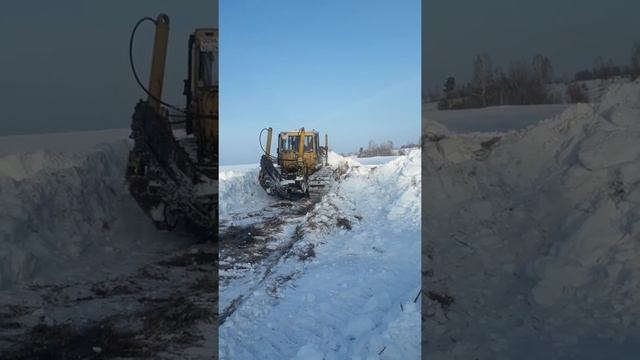 т 170 готовит трассу для прокладки кабеля. смотреть онлайн