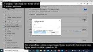 Como ACTIVAR O DESACTIVAR LAS COOKIES DE UN Sitio en Microsoft EDGE