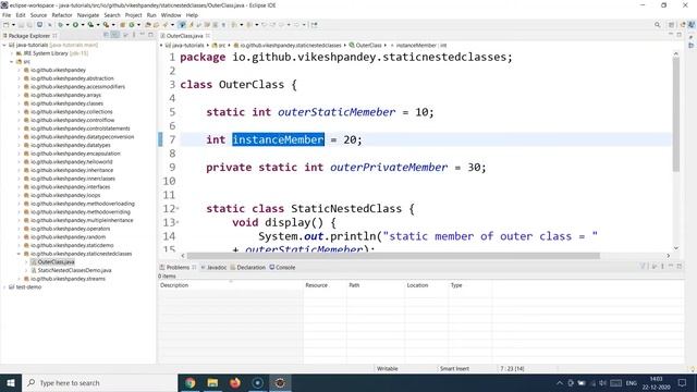 Java Tutorial For Beginners | Static Nested Class In Java | Static Nested Class Tutorial |SimpliCod смотреть онлайн