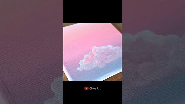 #Shorts Painting | Cotton Candy Cloud Island ?