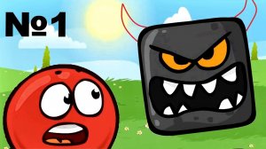 Веселый КРАСНЫЙ ШАР против чёрного квадрата #1 ИГРА Red Ball 4 - Ред бол 4