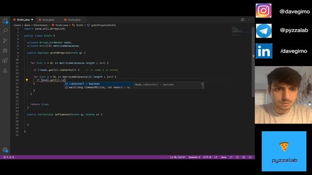 1. Esercizio GRAFI spiegato in Java смотреть онлайн