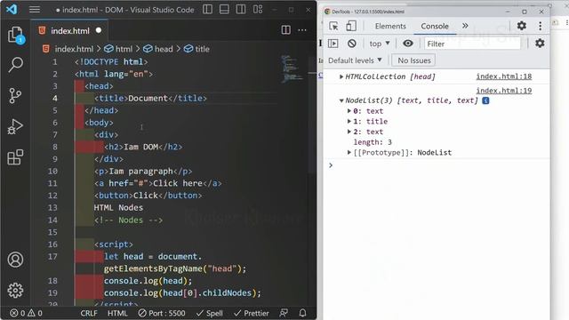 JavaScript DOM - What are NODES ||Tutorial-22|| JavaScript Tutorial for Beginners  - 92
