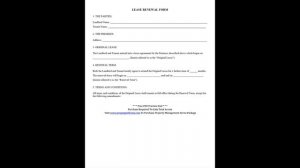 Lease Renewal Form: Property Management Forms