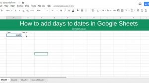 How To Add Days To Dates In Google Sheets