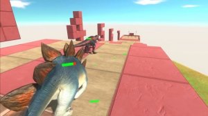 Dinosaurs Race - Jump Over Giant Machimosaurus | Animal Revolt Battle Simulator