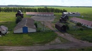 Деревня Башкирии с высоты птичьего полёта. Большие Каркалы.