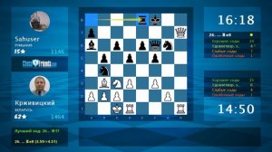 Chess Game Analysis: Крживицкий - Sahuser : 1-0 (By ChessFriends.com)
