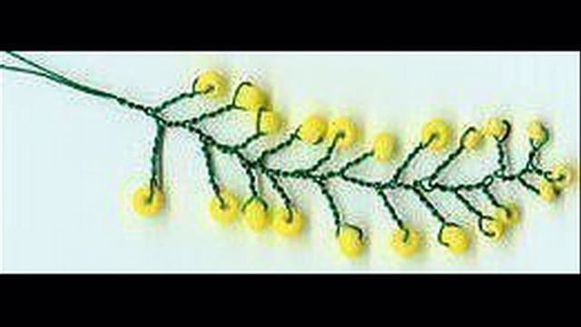 Мимозa из бисера. Bead Mimosa