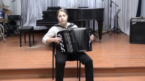 Русская народная песня "Выйду я на улицу" в обработке Ю. Назаркова Полуэктова София. Баян.