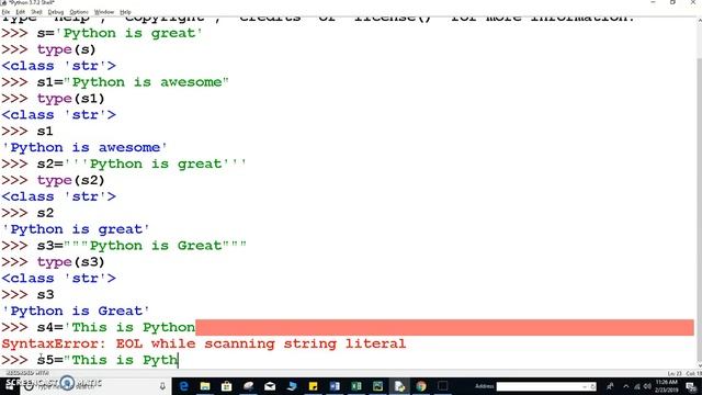 Chapter 02: 10- Python String Data Type | str data type | Working with Strings | String is Immutabl