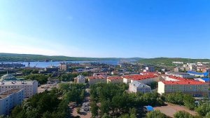 Видео над портом Мурманск Полярный День 19.06 16.0 начало таймлапс 21.06 в 16.0 48 часов 2 полярные