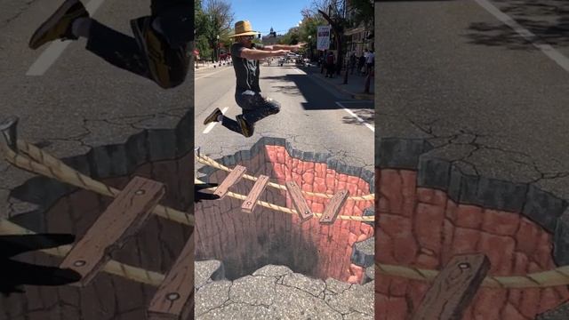 Chalk Art Demo on Main Street смотреть онлайн
